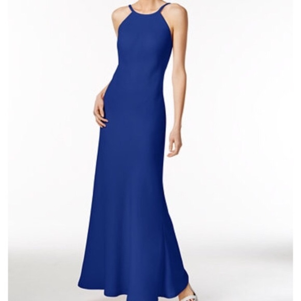 Calvin Klein navy blue long dress